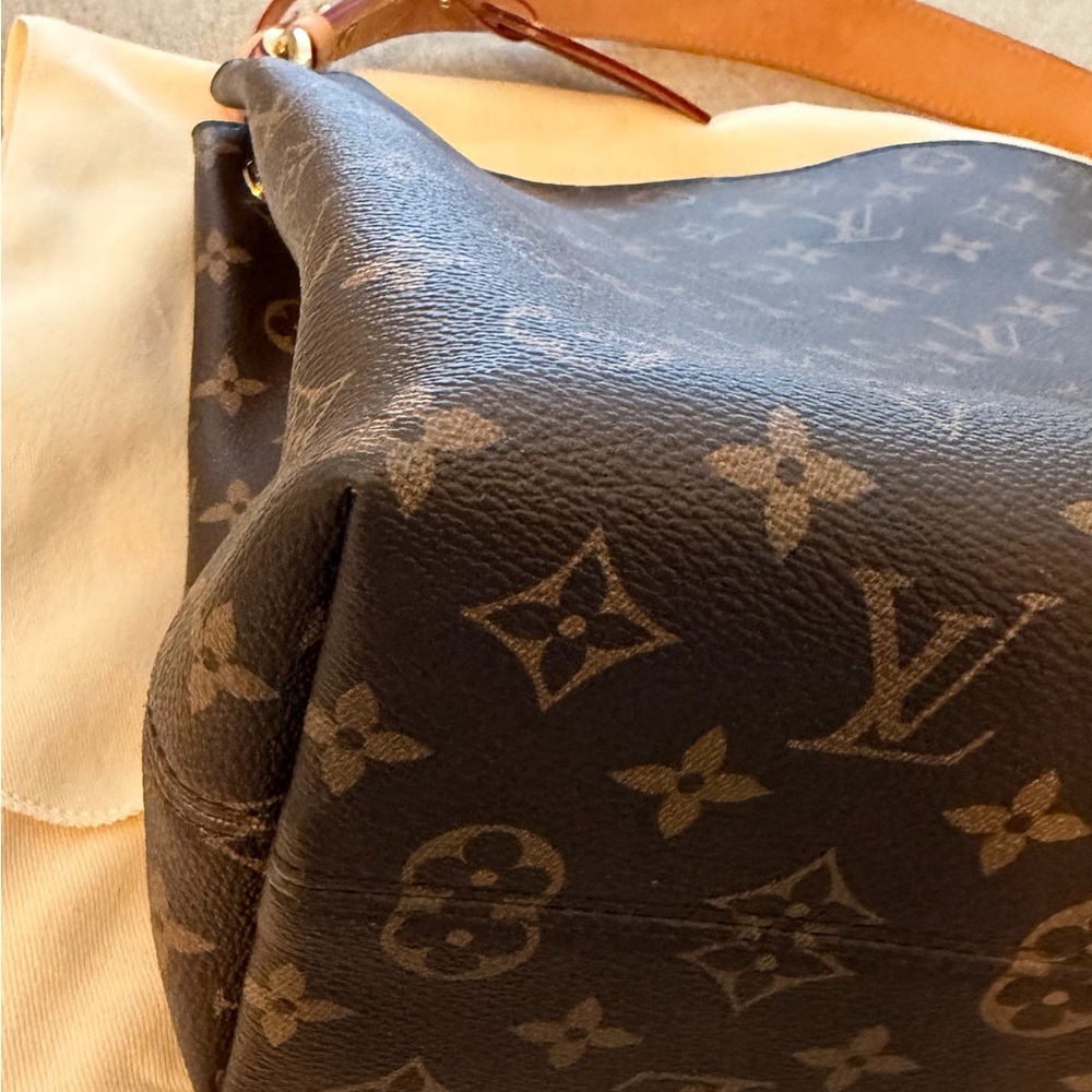 Louis Vuitton Graceful PM Hobo Bag in Monogram Canvas Beige-Excellent Condition! - Picture 7 of 16